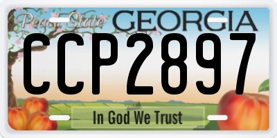 GA license plate CCP2897