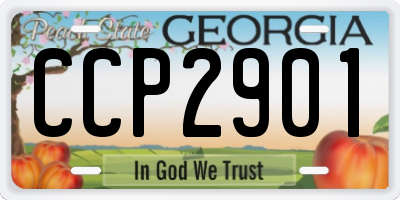 GA license plate CCP2901