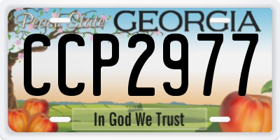 GA license plate CCP2977
