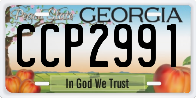 GA license plate CCP2991