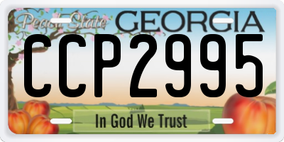 GA license plate CCP2995