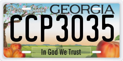 GA license plate CCP3035