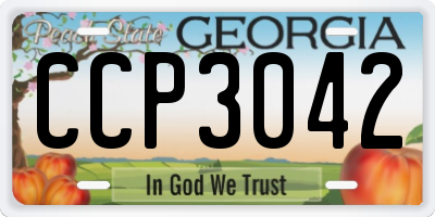 GA license plate CCP3042