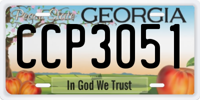GA license plate CCP3051