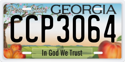 GA license plate CCP3064