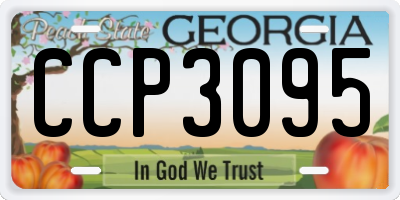 GA license plate CCP3095