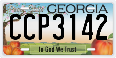 GA license plate CCP3142