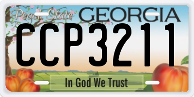 GA license plate CCP3211