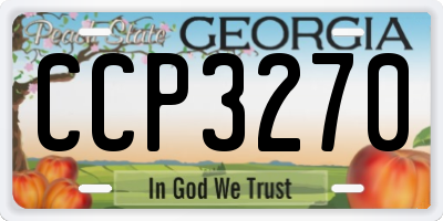 GA license plate CCP3270