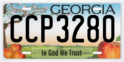 GA license plate CCP3280