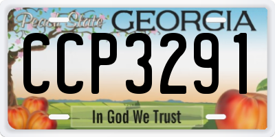 GA license plate CCP3291