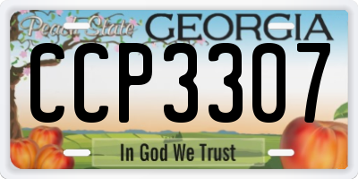 GA license plate CCP3307
