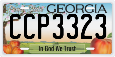 GA license plate CCP3323
