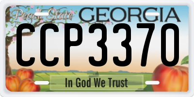 GA license plate CCP3370