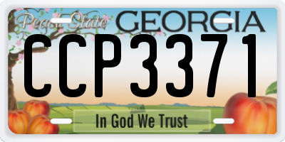 GA license plate CCP3371
