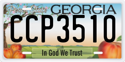 GA license plate CCP3510