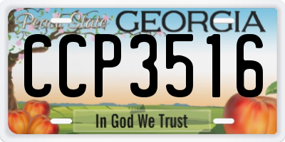GA license plate CCP3516