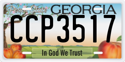 GA license plate CCP3517