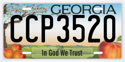 GA license plate CCP3520