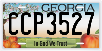 GA license plate CCP3527