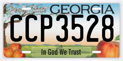 GA license plate CCP3528