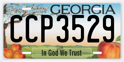 GA license plate CCP3529