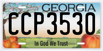 GA license plate CCP3530