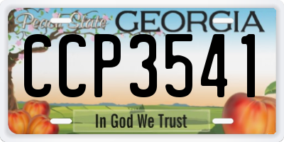 GA license plate CCP3541