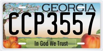 GA license plate CCP3557