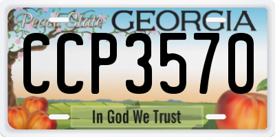 GA license plate CCP3570