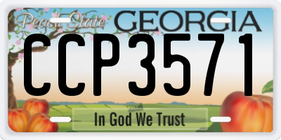 GA license plate CCP3571