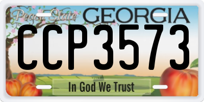 GA license plate CCP3573