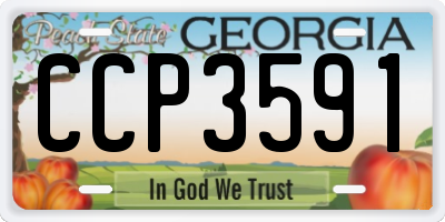 GA license plate CCP3591