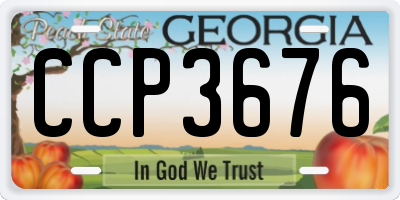 GA license plate CCP3676