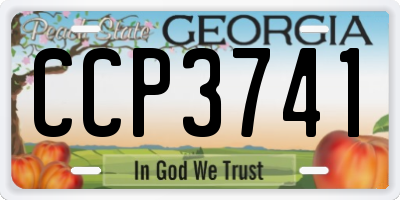 GA license plate CCP3741