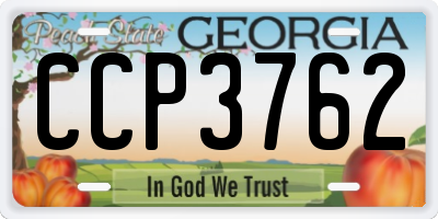 GA license plate CCP3762
