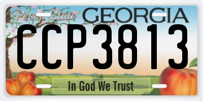 GA license plate CCP3813