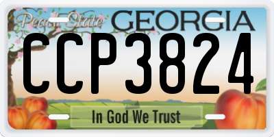 GA license plate CCP3824