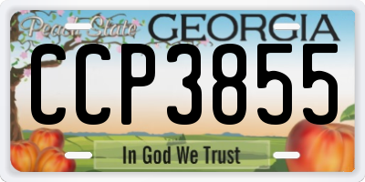 GA license plate CCP3855