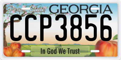 GA license plate CCP3856