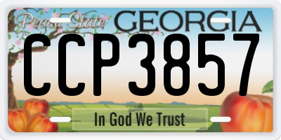 GA license plate CCP3857