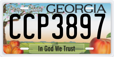 GA license plate CCP3897