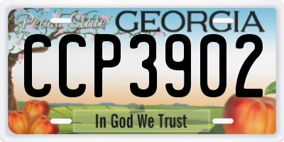 GA license plate CCP3902
