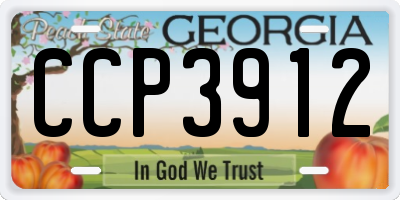 GA license plate CCP3912