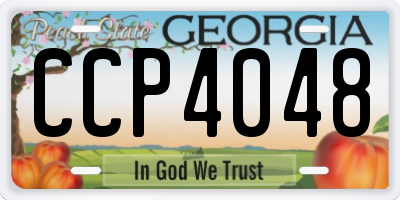 GA license plate CCP4048