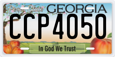GA license plate CCP4050