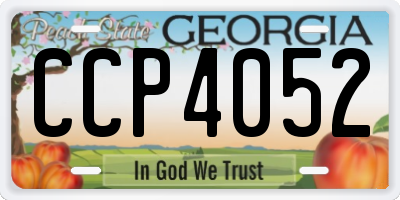 GA license plate CCP4052