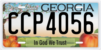 GA license plate CCP4056