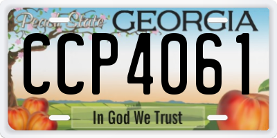 GA license plate CCP4061