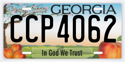 GA license plate CCP4062